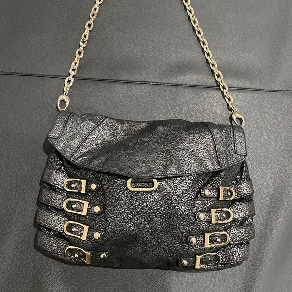 Jimmy Choo Small Blythe Black Leather Shoulder Bag - Picture 5 of 13